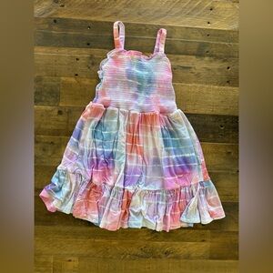Little Sleepies Play - Pastel Tie Dye Dreams Tank Smocked Dress - Size: 5